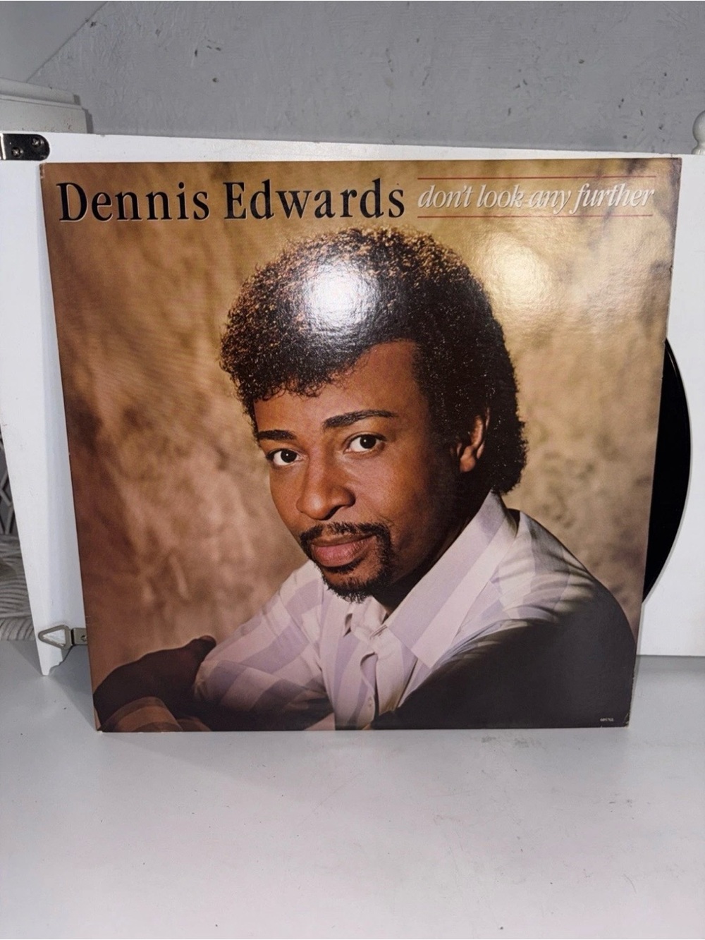 Dennis Edwards "Don't Look Any Further" Vinyl LP - Brown/Tan Cover
